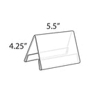 Azar Nameplate Holder, 5.5" x 4.25", Horizontal, Table Top, Clear, Acrylic, 10/Pack (192811)