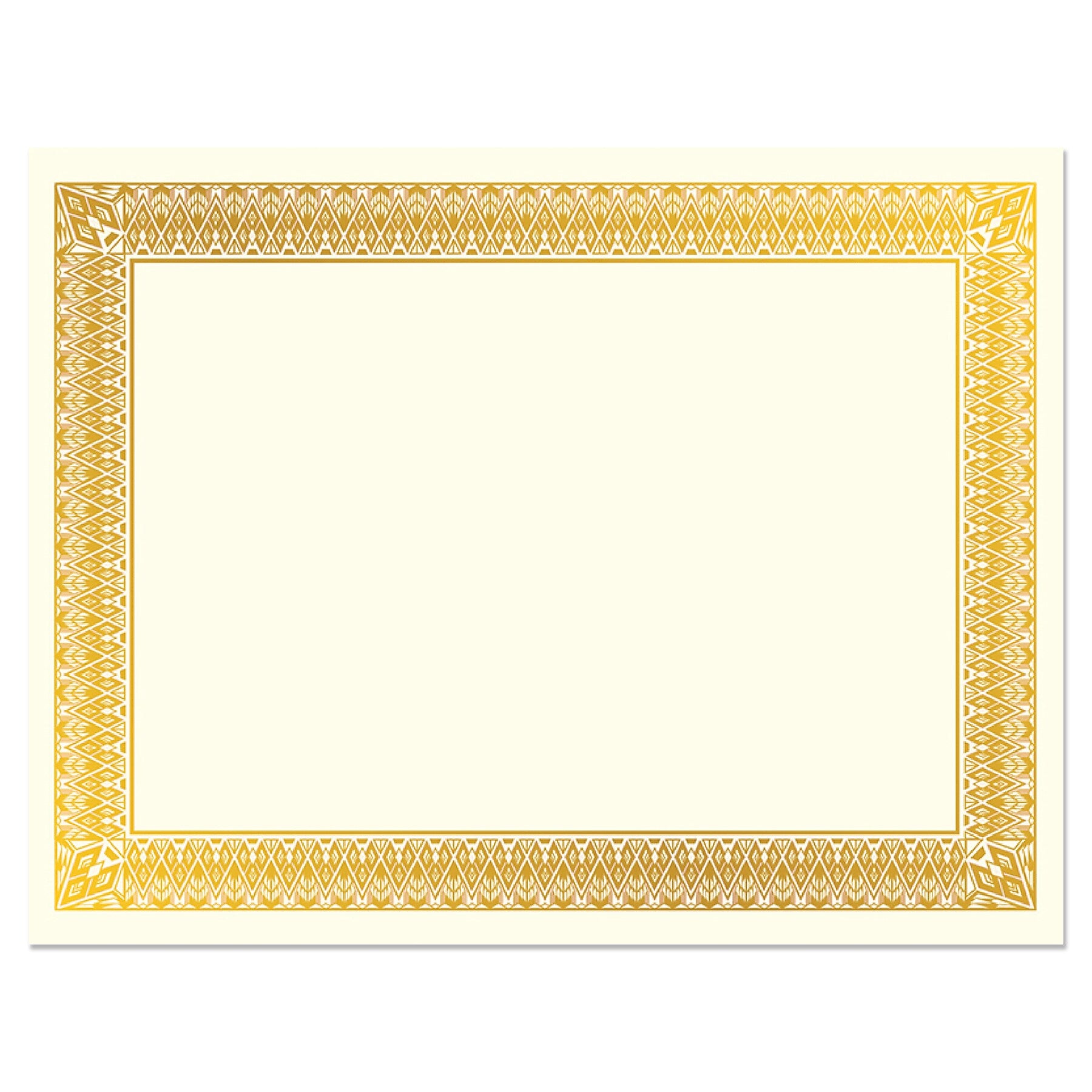 Royal Consumer Rome Gold Foil Certificates, Gold, 15/Pack (GEO47829)