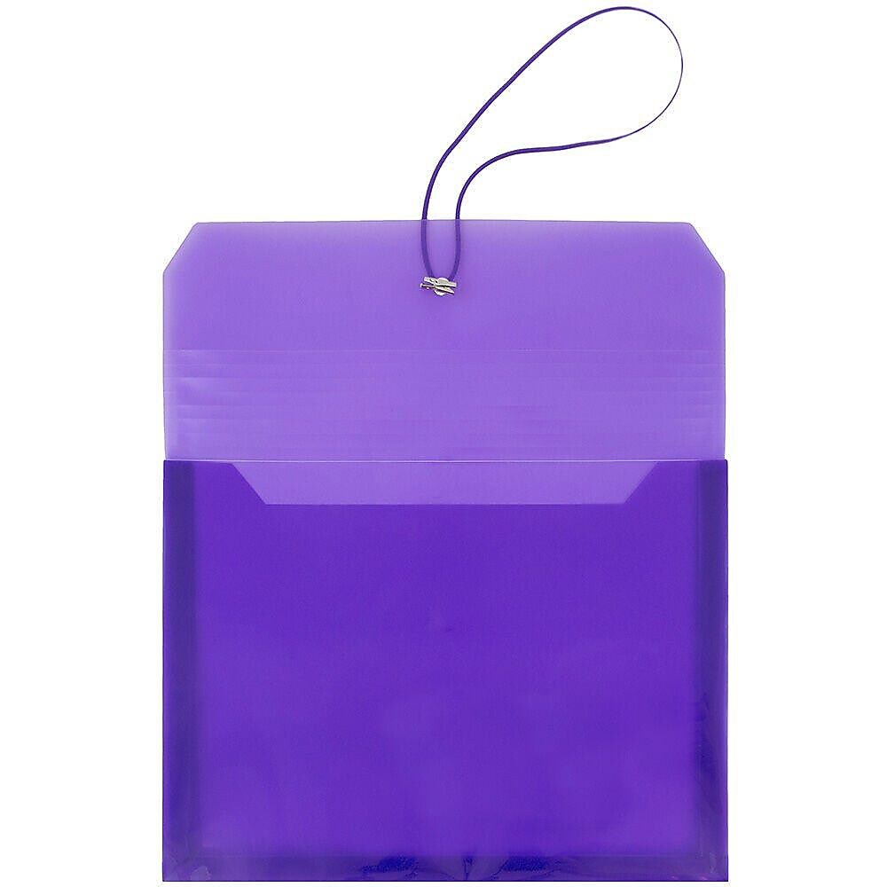 JAM Paper Premium Plastic Document File, Letter, Purple, 3/Pack (218E25PUBX3)