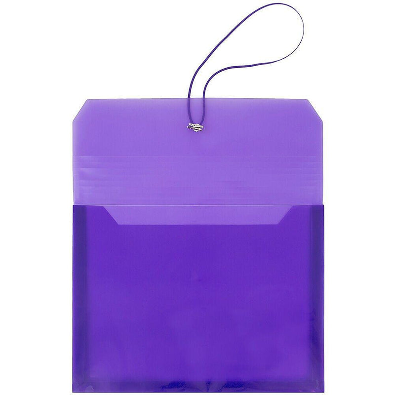 JAM Paper Premium Plastic Document File, Letter, Purple, 3/Pack (218E25PUBX3)