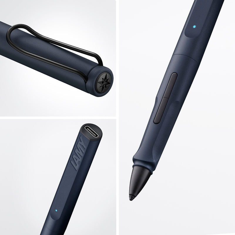 Lamy Safari Note+ Stylus & Smart Pen for iPad, Steel Black (L4E2SLBK)