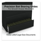 Alera 3-Drawer Lateral File Cabinet, Letter/Legal Size, Lockable, 40.25"H x 42"W x 18.63"D, Black (ALEHLF4241BL)