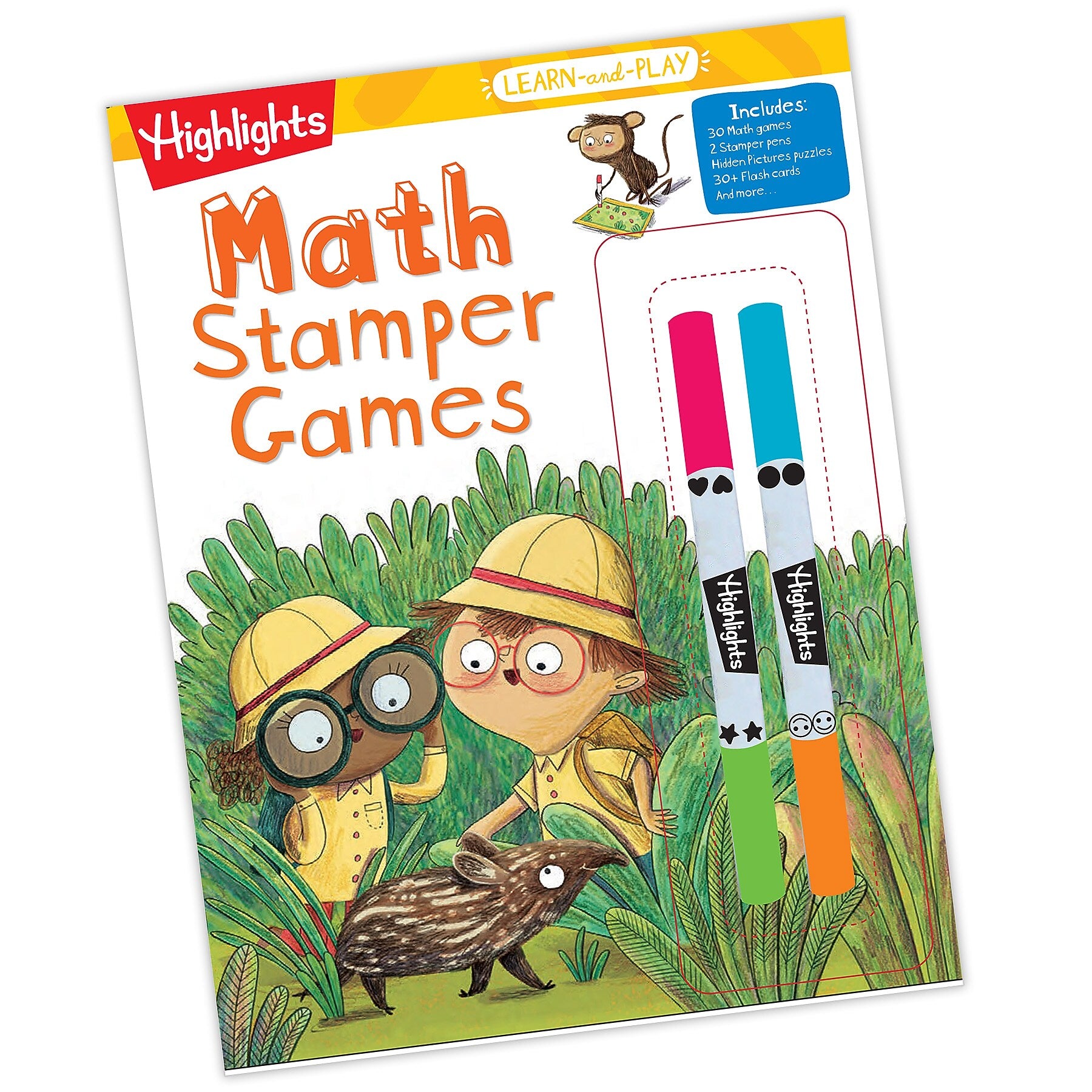 Highlights Learn-and-Play Math Stamper Games Activity Book