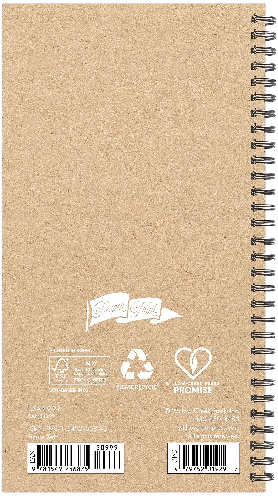 2025-2026 Willow Creek Future Self 3.5" x 6.5" Academic Year Weekly & Monthly Planner, Red/Brown (56875)