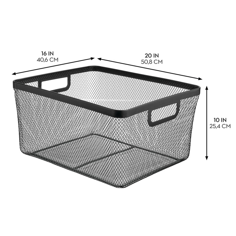 mDesign Steel Organizer, Matte Black (25969)