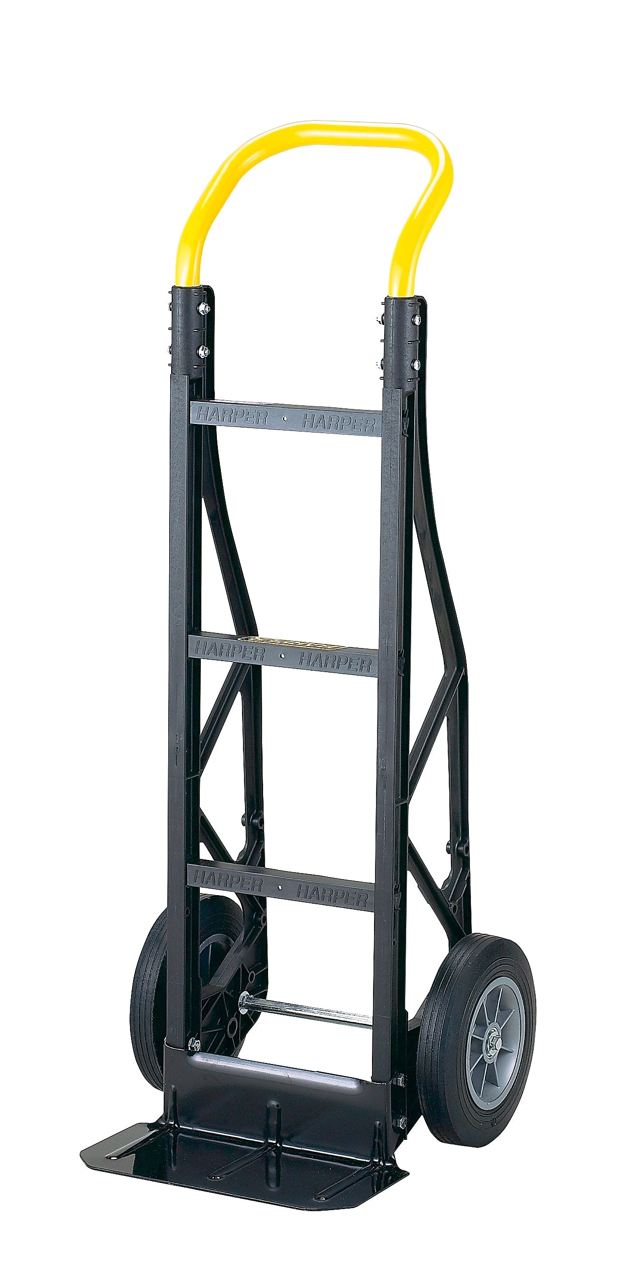 Harper Trucks Ult Lite Hand Truck, 600 lb. Capacity, Black/Yellow (PGCS86BLK)