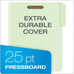 Pendaflex Reinforced Pressboard Classification Folder, 1" Expansion, Letter Size, Light Green, 25/Box (17178EE)