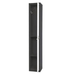 AdirOffice 72" Single Tier Black and White Storage Locker, 4/Pack (ADI629-201-B-W-PKG-4)