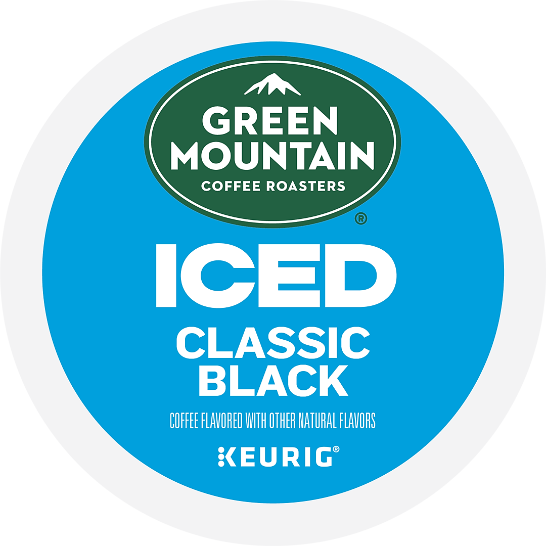 Green Mountain Brew-Over-Ice Classic Black Iced Coffee Keurig® K-Cup® Pods, Dark Roast, 0.40 oz., 96/Box (390276CT)
