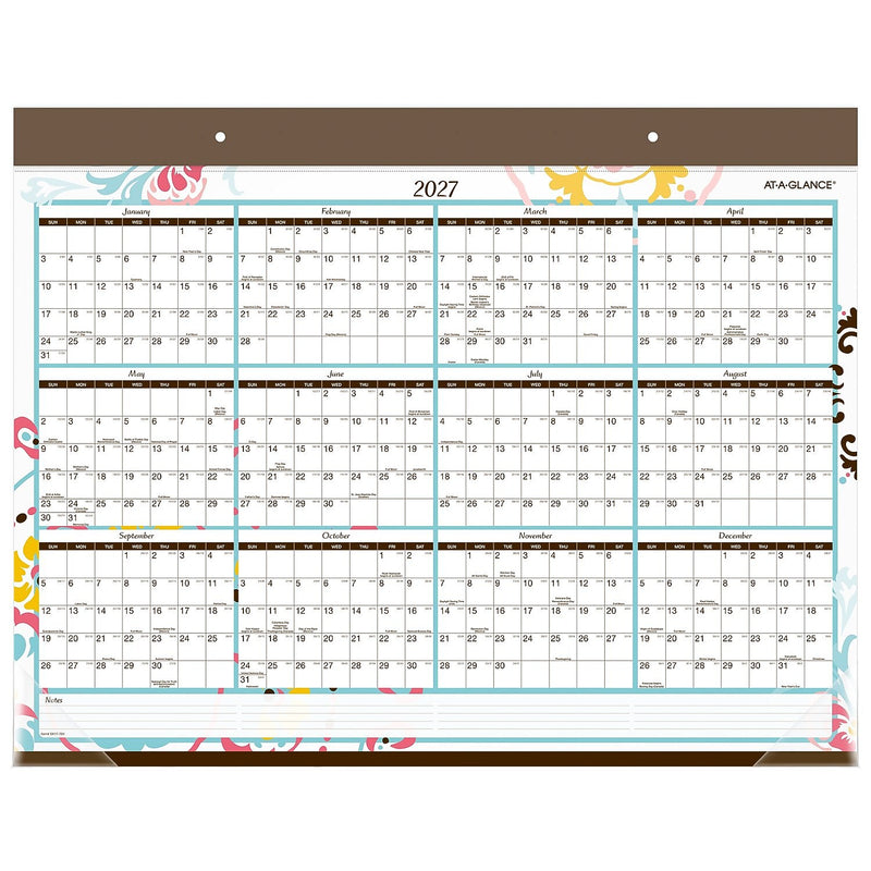 2026 AT-A-GLANCE Suzani 21.75" x 17" Monthly Desk Pad Calendar (SK17-704-26)