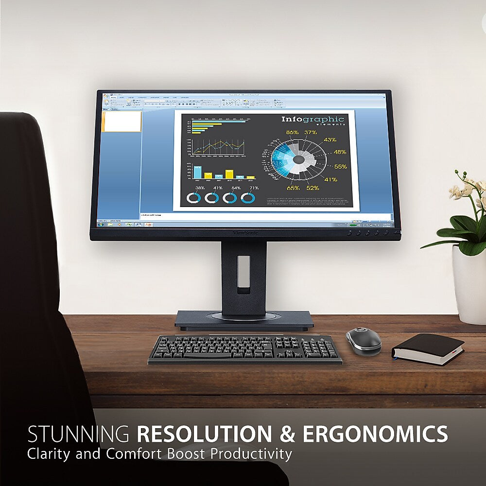 ViewSonic Ergonomic 22" 60 Hz LCD Monitor, Black (VG2248)