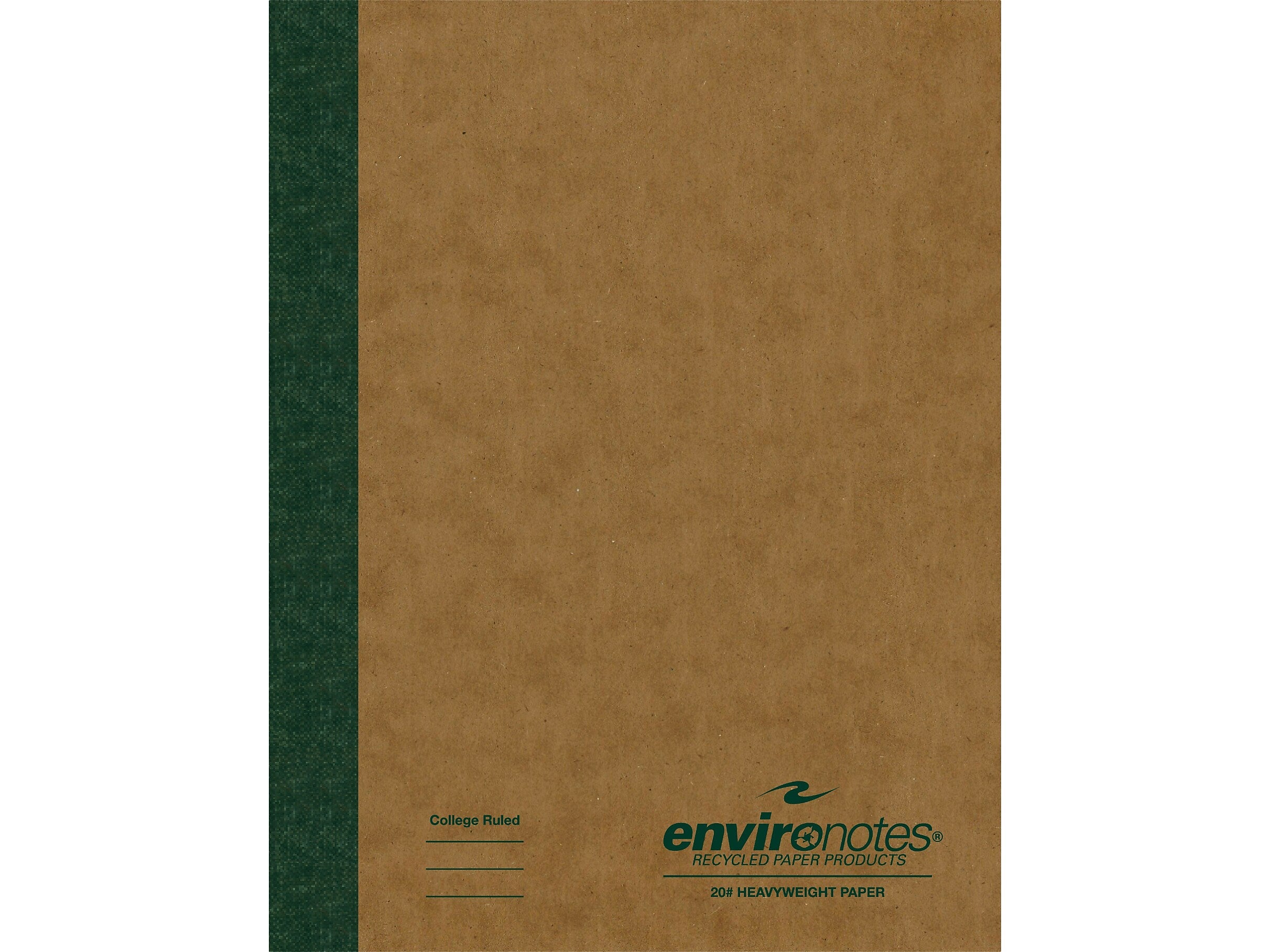 Roaring Spring Paper Products Environotes Composition Notebook, 7.5″ x 9.75″, College-Ruled, 60 Sheets, Brown, 24/Pack