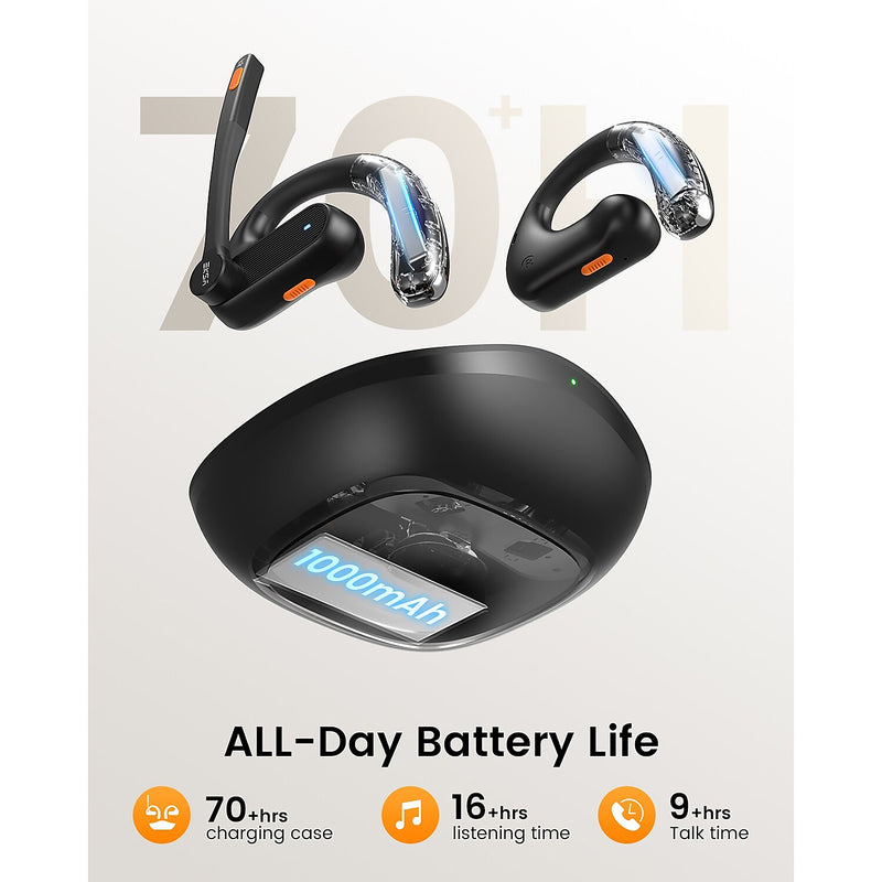 EKSAtelecom S30 Bluetooth On-Ear Headset, Black (T-QM01-01)