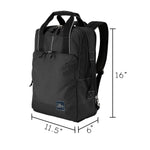 Skyway Luggage Rainier Deluxe Laptop Backpack, Crater Black (505-17-001-BKP)