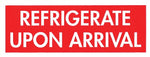 Decker Tape "Refrigerate Upon Arrival" Label, 1.5" x 4", 500/Roll (DL1802B)