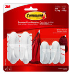 Command Assorted Hooks, 3 lb., White, 2-Small Command Hooks, 2-Medium Command Hooks, 2-Pairs (17081-2VPES)