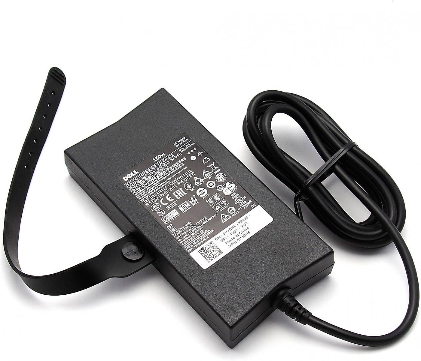 Dell 130W Power Adapter for Dell Laptop, Black (0JU012)