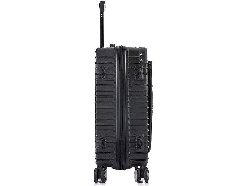 DUKAP Tour 20" Hardside Carry-On Suitcase, 4-Wheeled Spinner, TSA Checkpoint Friendly, Black (DKTOU00S-BLK)
