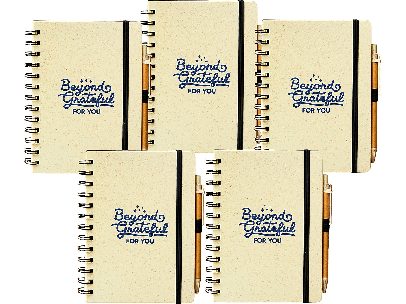 Baudville Journal, Wide-Ruled, Beige/Blue, 70 Pages, 5/Pack (1396064P531)