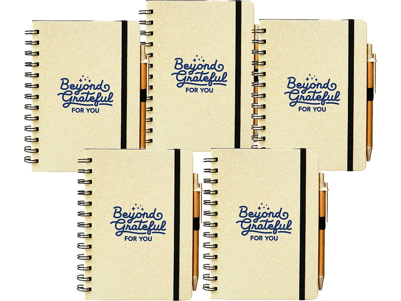 Baudville Journal, Wide-Ruled, Beige/Blue, 70 Pages, 5/Pack (1396064P531)
