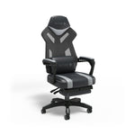 Staples Emerge Vomax Bonded Leather Ergonomic Gaming Chair, Black/Gray (61364)