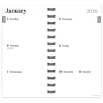 2026 TF Publishing 3.5" x 6.5" Weekly & Monthly, Paperboard Cover, Black (26-7500)