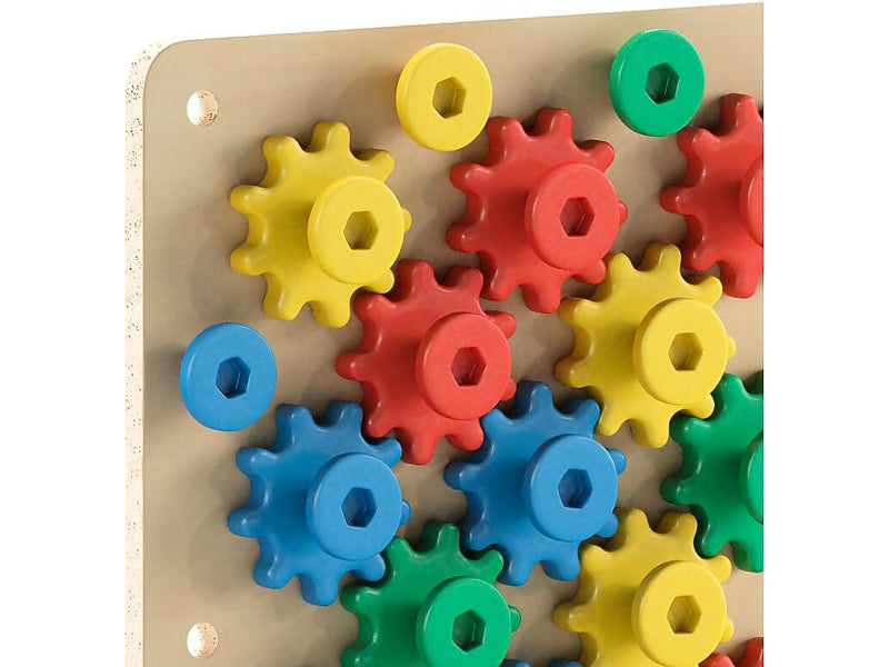 Flash Furniture Bright Beginnings STEM Gear Building Busy Board (MK-MK08787-GG)