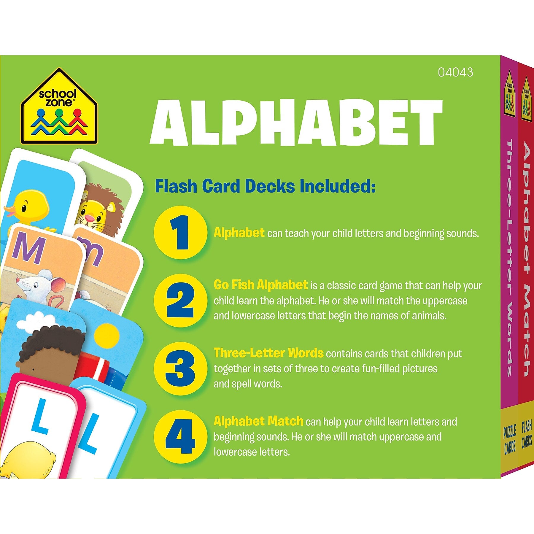 School Zone Alphabet Flash Cards, 4/Pack (SZP04043)