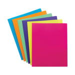 Smead™ Poly Two-Pocket Folders, 100-Sheet Capacity, 11 x 8.5, Assorted, 6/Pack