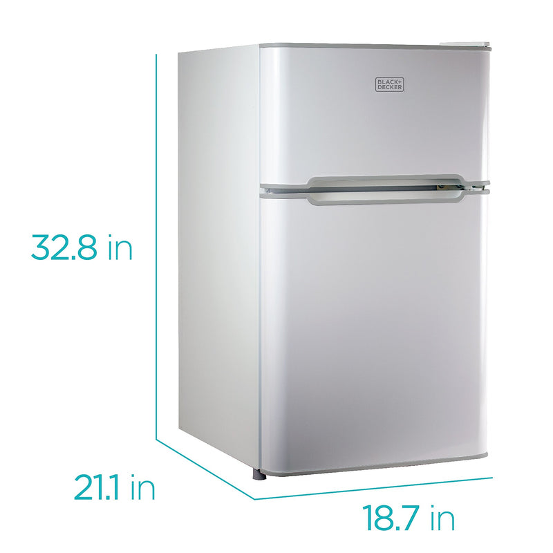 Black & Decker Adjustable Temperature Control Refrigerator w/Freezer, 3.1 Cu. Ft., White (BCRDK32W)