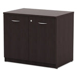 Alera Valencia Series Storage Cabinet, 34w X 22 3/4d X 29 1/2h, Espresso (ALEVA613622ES)
