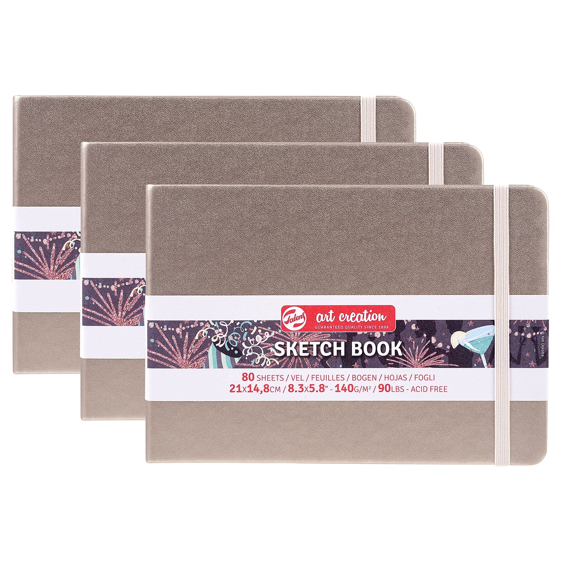 Talens Art Creation 8.3" x 5.8" Sketch Book, 80 Sheets/Book, 3/Bundle (TLN9314245M-3)