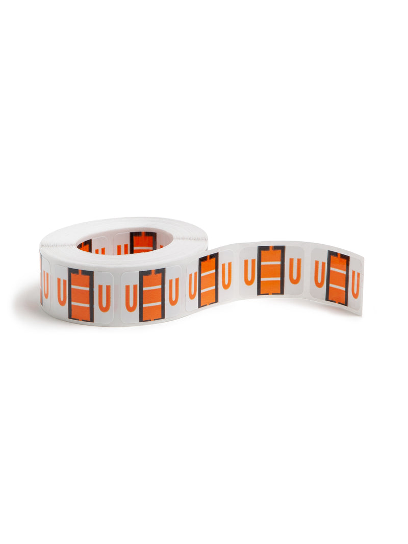 Smead BCCR Labels File Folder Label, U, Light Orange, 500 Labels/Pack (67091)