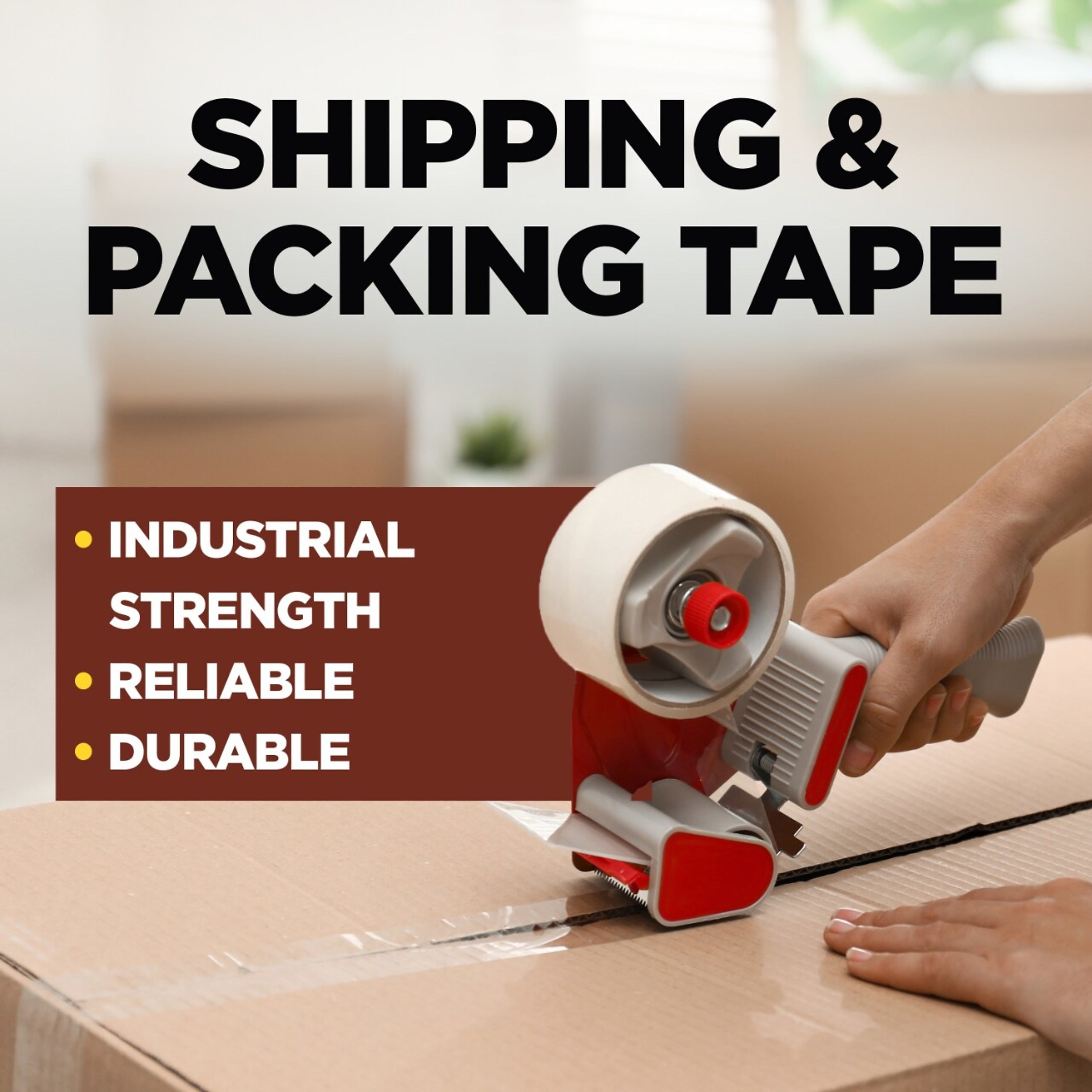 Scotch Heavy Duty Packing Tape, 1.88" x 54.6 yds., Clear, 6/Pack (3750-6)