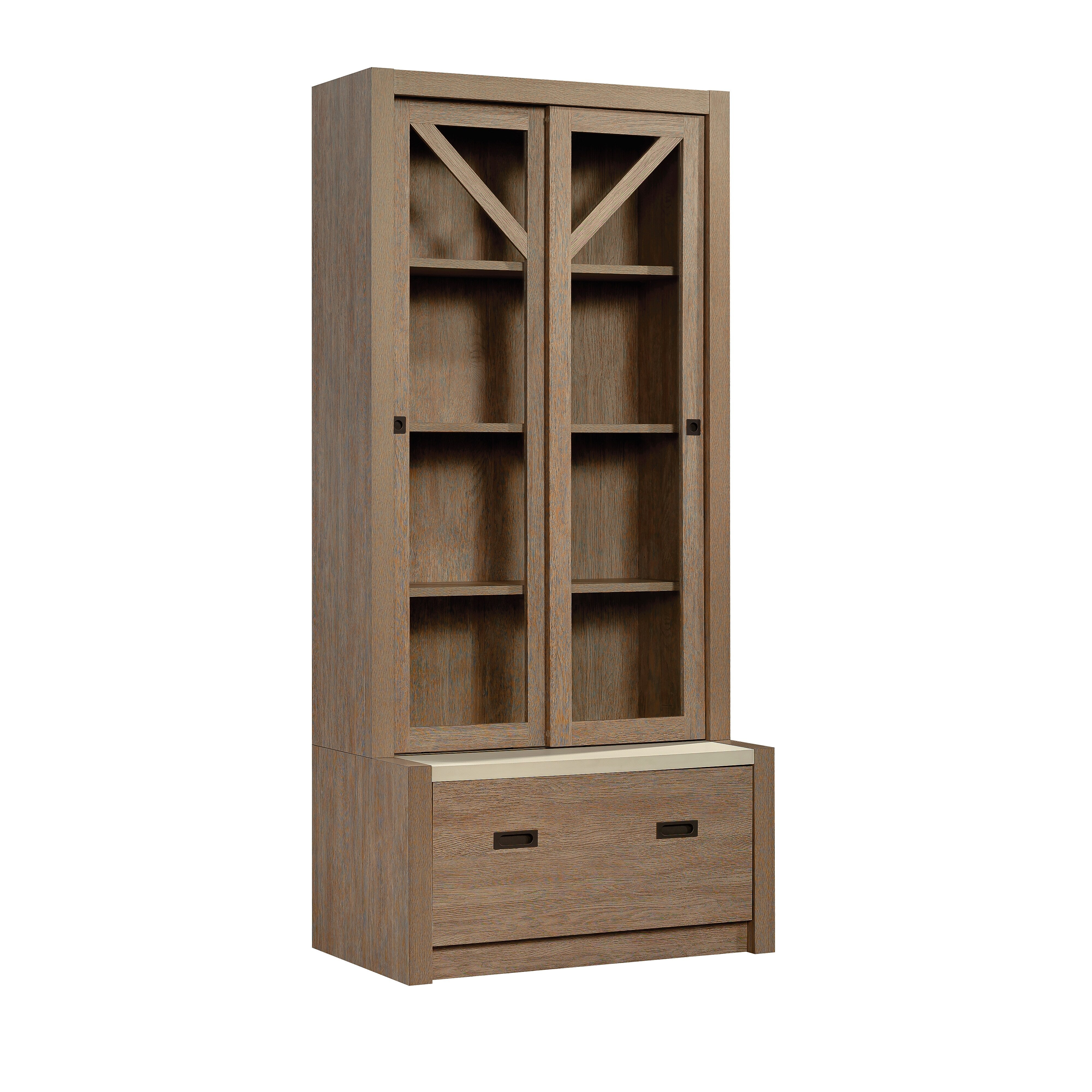 Sauder Dixon City 72"H 4-Shelf Bookcase, Brushed Oak (432891)