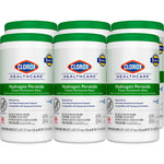 Clorox Healthcare Hydrogen Peroxide Cleaner Disinfectant Wipes, 155 Wipes/Container, 6/Carton (30825CT)