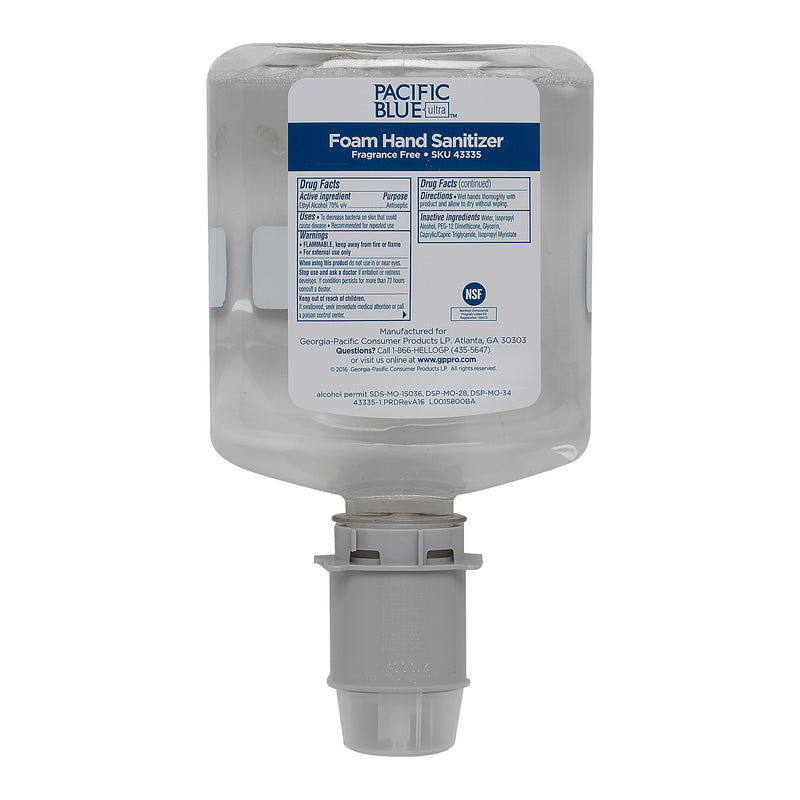 Pacific Blue Ultra Foaming Hand Sanitizer Refills, 33.8 Oz., 4/Carton (43335)