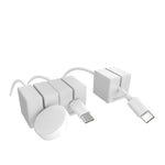 Function101 Cable Blocks, Magnetic Cable Organizers, Gray, 3/Pack (F101-CBXG3)