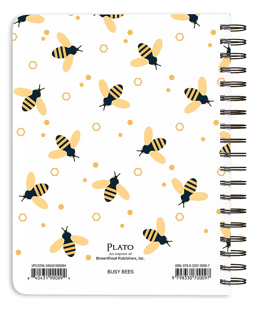 2025-2026 Plato Busy Bees 6" x 7.75" Academic Year Weekly Planner, Multicolored (9798330700097)