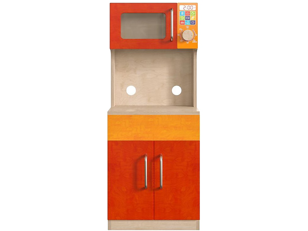 Flash Furniture Bright Beginnings Children's Kitchen Cabinet with Microwave (MK-ME10292-GG)