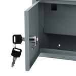 AdirOffice Steel Multipurpose Drop Box Interoffice Mailbox, Medium, Gray (631-02-GRY-PKG)