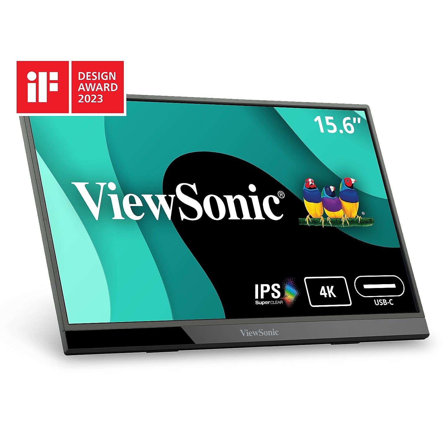 ViewSonic 15.6" 4K Ultra HD 60Hz LED Monitor, Black (VX1655-4K)