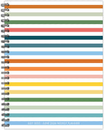 2025-2026 Willow Creek Happy Stripe 6.5" x 8.5" Academic Year Weekly & Monthly Planner, Multicolored (56783)
