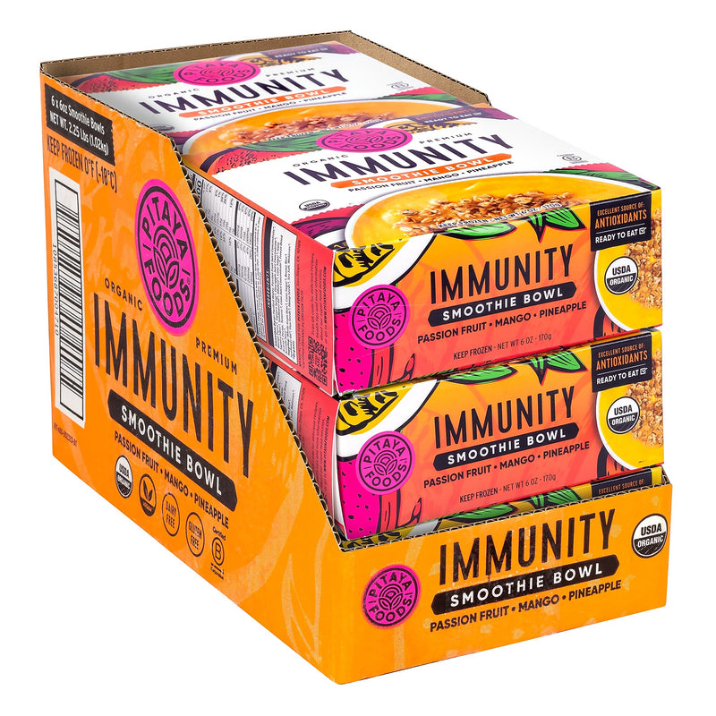 Pitaya Foods Organic Smoothie Bowl, Immunity, 6 oz, 6/Pack (220-02483)