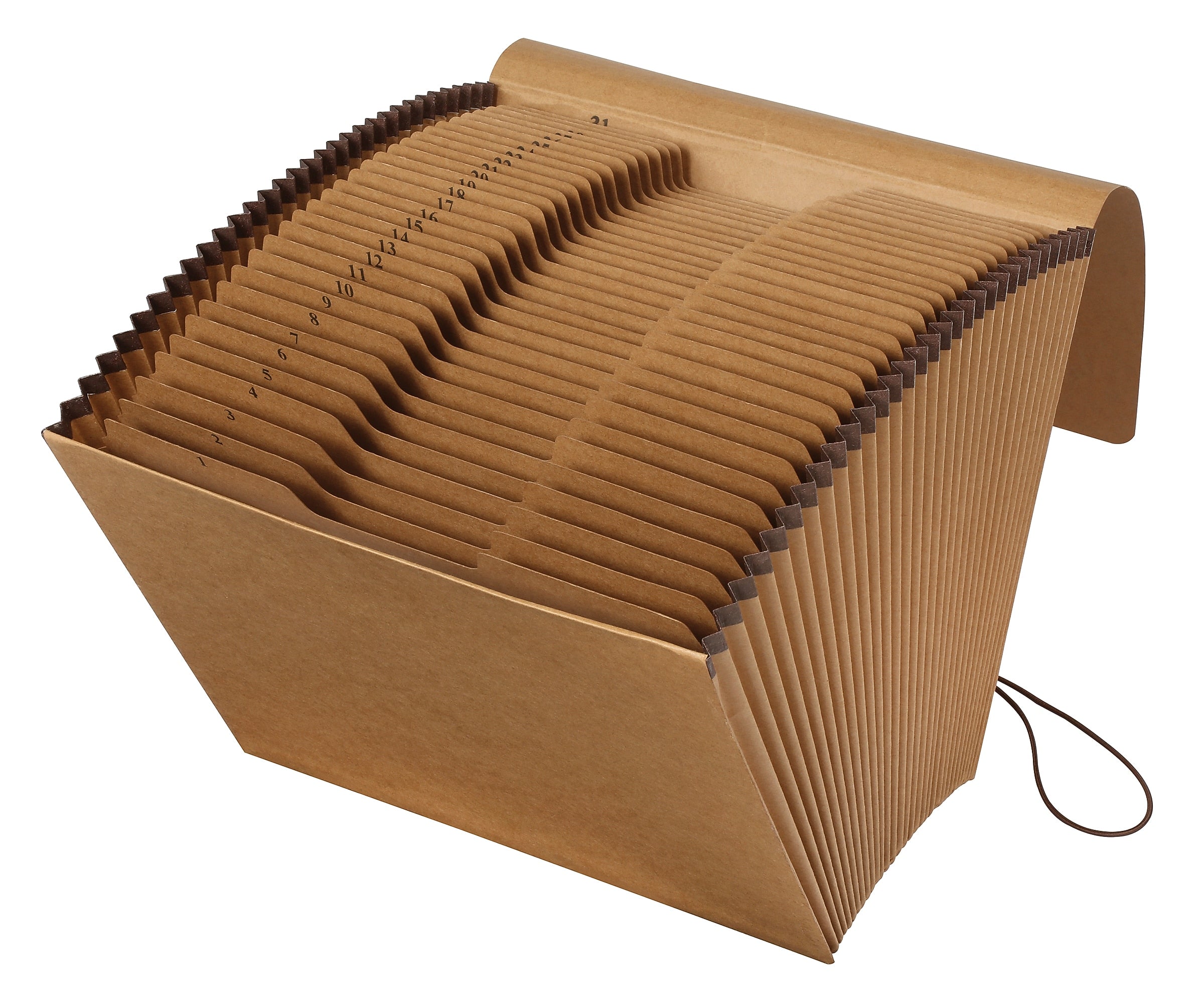 Pendaflex Reinforced Kraft Accordion File, Numerical Index, 31 Pocket, Letter, Kraft (K17DOX)