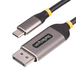 StarTech 9.8' Display Port to USB-C Video Cable, Male to Male, Black (142-USBC-DP-8K-10F)