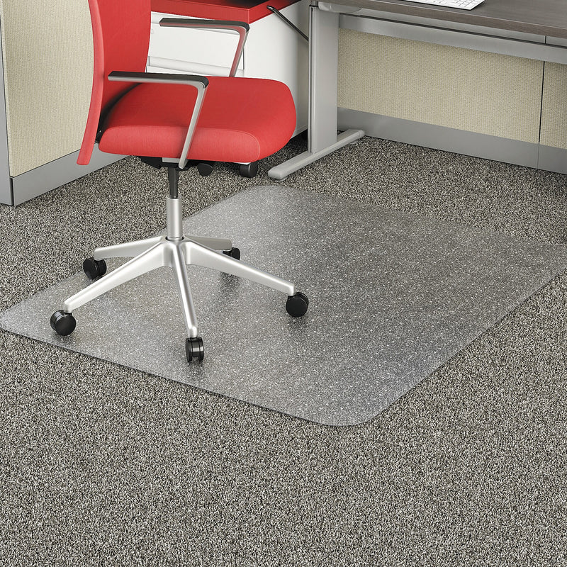 Alera Carpet Chair Mat, 46" x 60'', Low Pile, Clear Vinyl (CM1J442FALEPL)