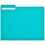 Staples File Folder, 1/3-Cut Tab, Letter Size, Teal, 100/Box (ST62567)