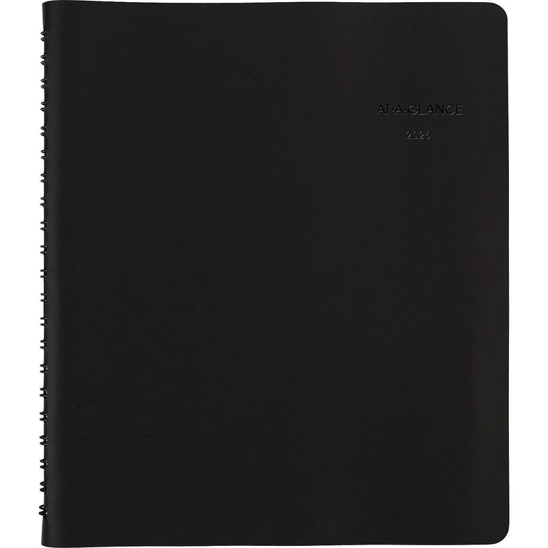 2026 AT-A-GLANCE The Action Planner 6.5" x 8.75" Daily Appointment Book, Faux Leather Cover, Black (70-EP03-05-26)