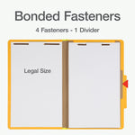 Pendaflex Heavy Duty Classification Folder, 1-Dividers, 2" Expansion, Legal Size, Yellow, 10/Box (1006947)